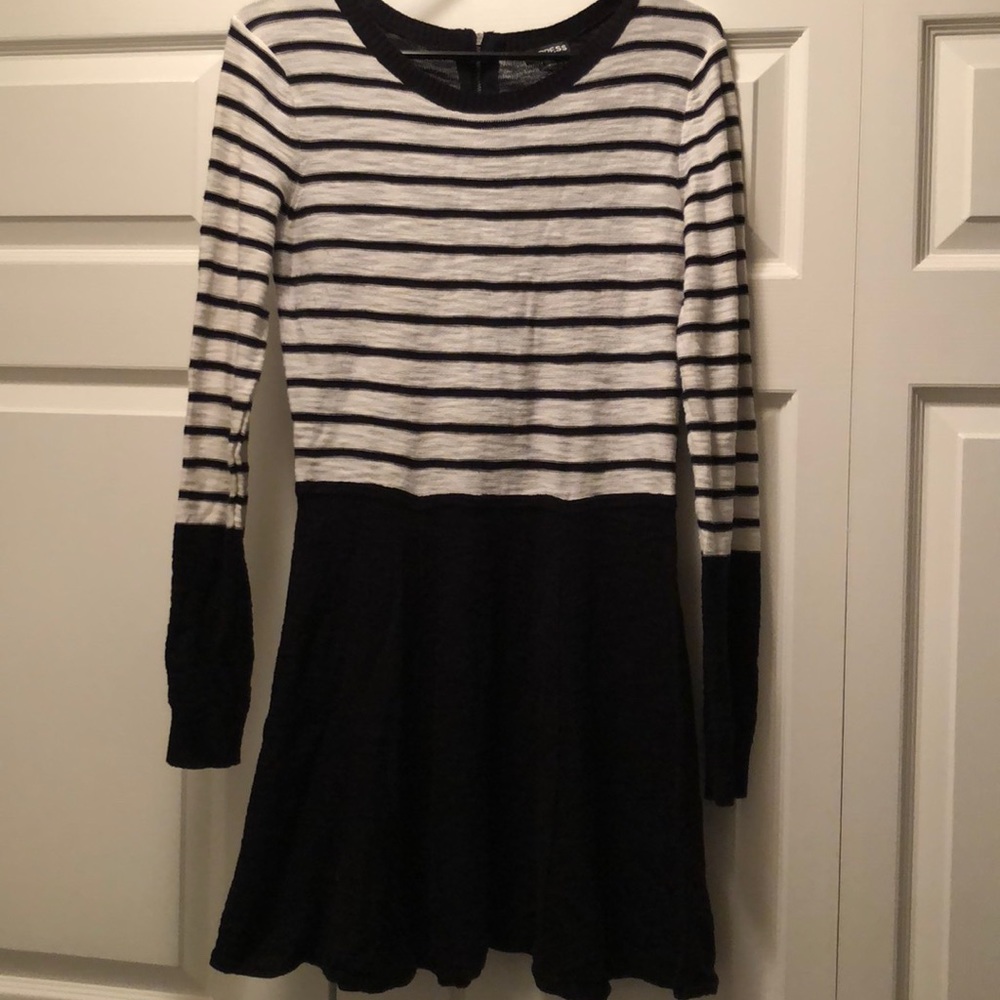Striped sweater dress